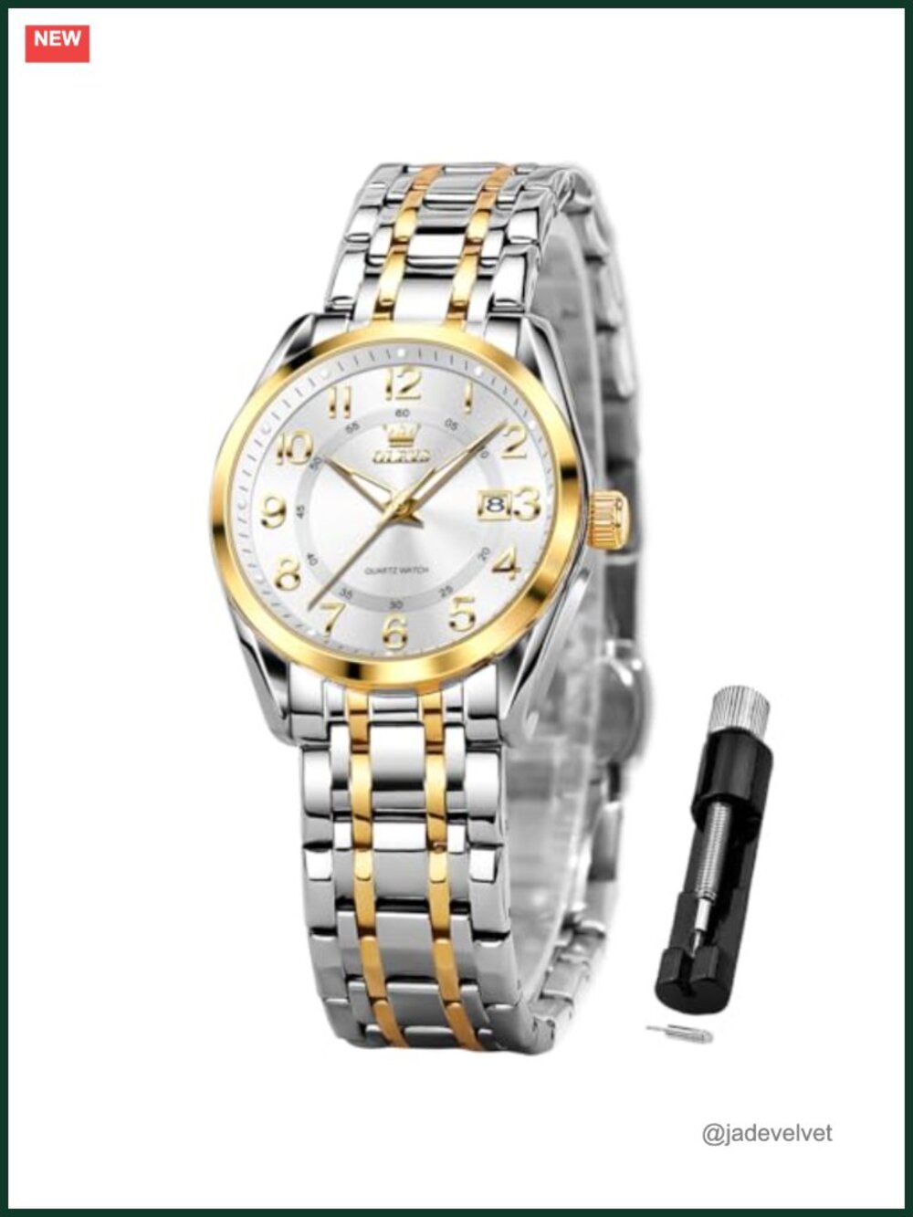 Ladies Stainless Steel Analog Watch Waterproof Luminous Classic Dress Wristwatch